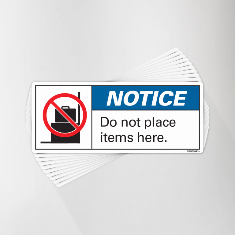 Do Not Place Items Here Decal Pack | Seifert Transit Graphics