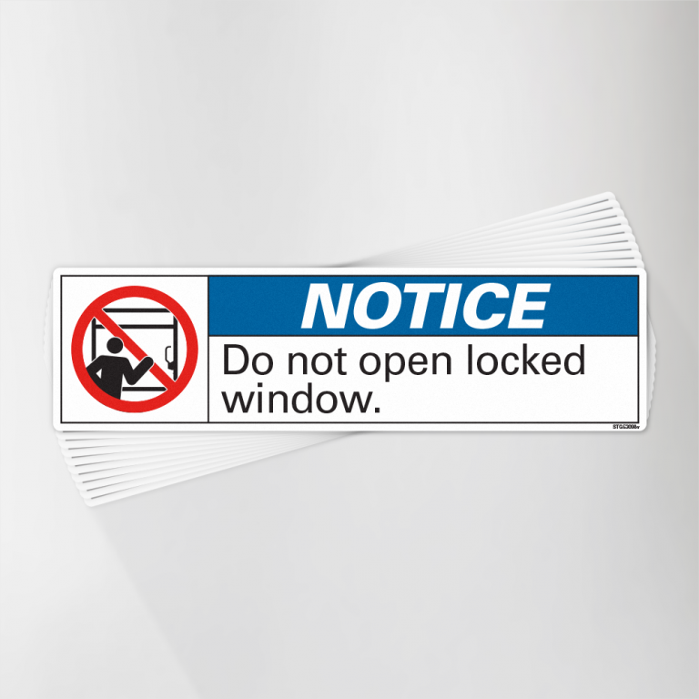 Do Not Open Locked Window Decal Pack | Seifert Transit Graphics